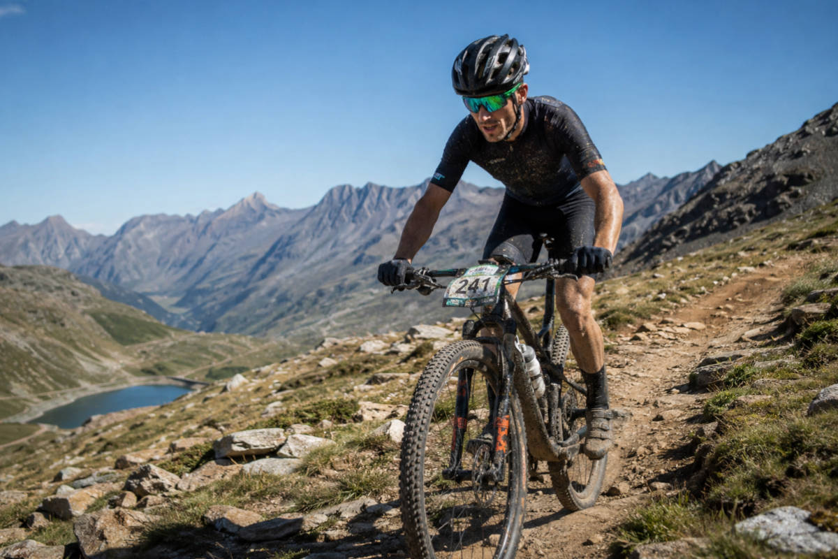 Ciclista en paisaje montañoso. Imagen: TodoMountainBike