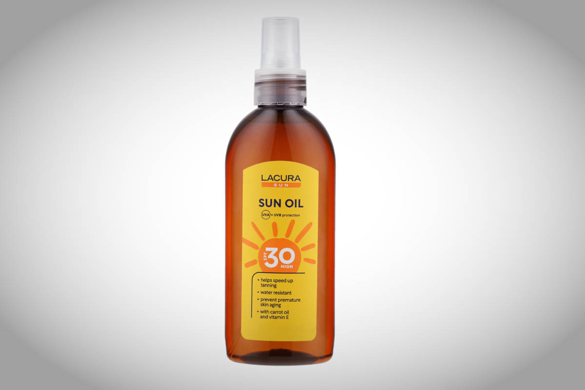 Aceite solar con protección SPF 30. Imagen: ALDI