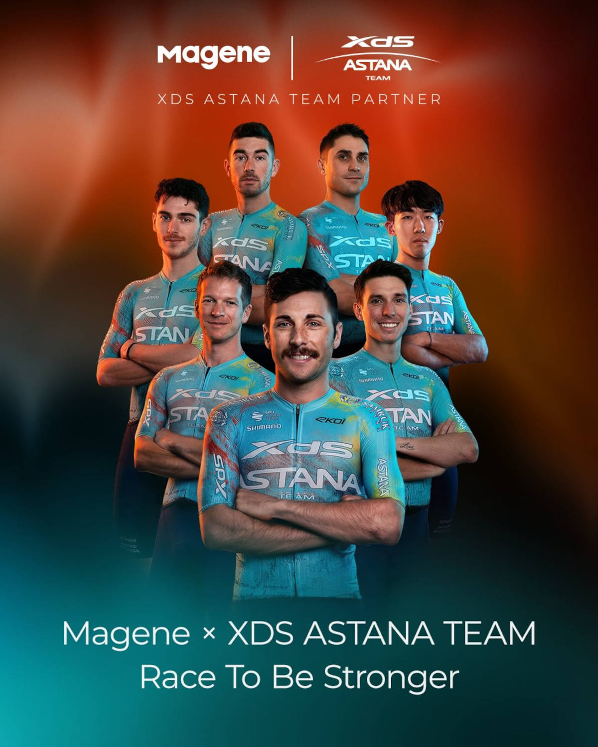 Magene entra en el WorldTour como socio tecnológico del XDS Astana Team para la temporada 2026
