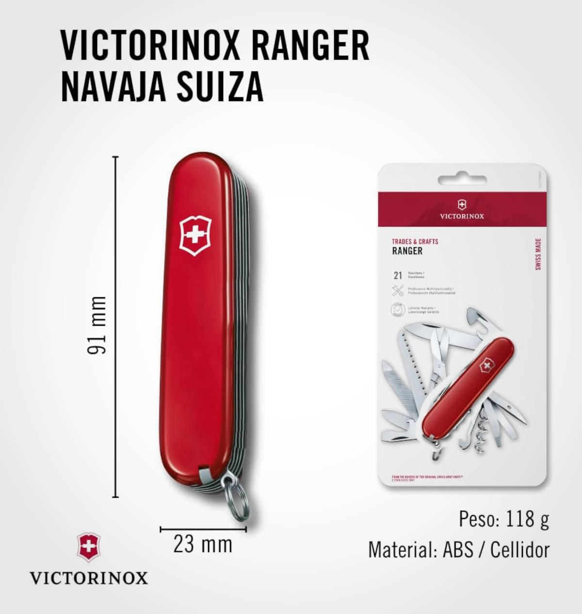 Navaja suiza Victorinox Ranger. Imagen: Victorinox