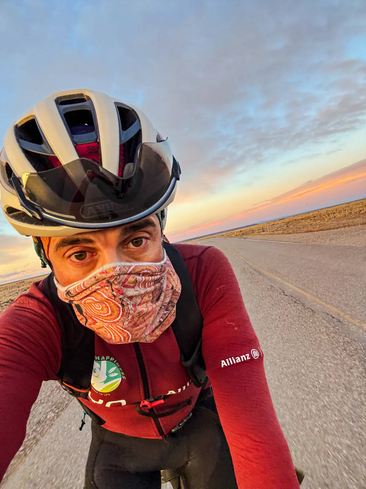 Omar Di Felice durante el reto. Imagen: Omar Di Felice