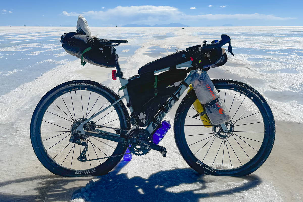 Omar Di Felice durante el reto. Imagen: Omar Di Felice