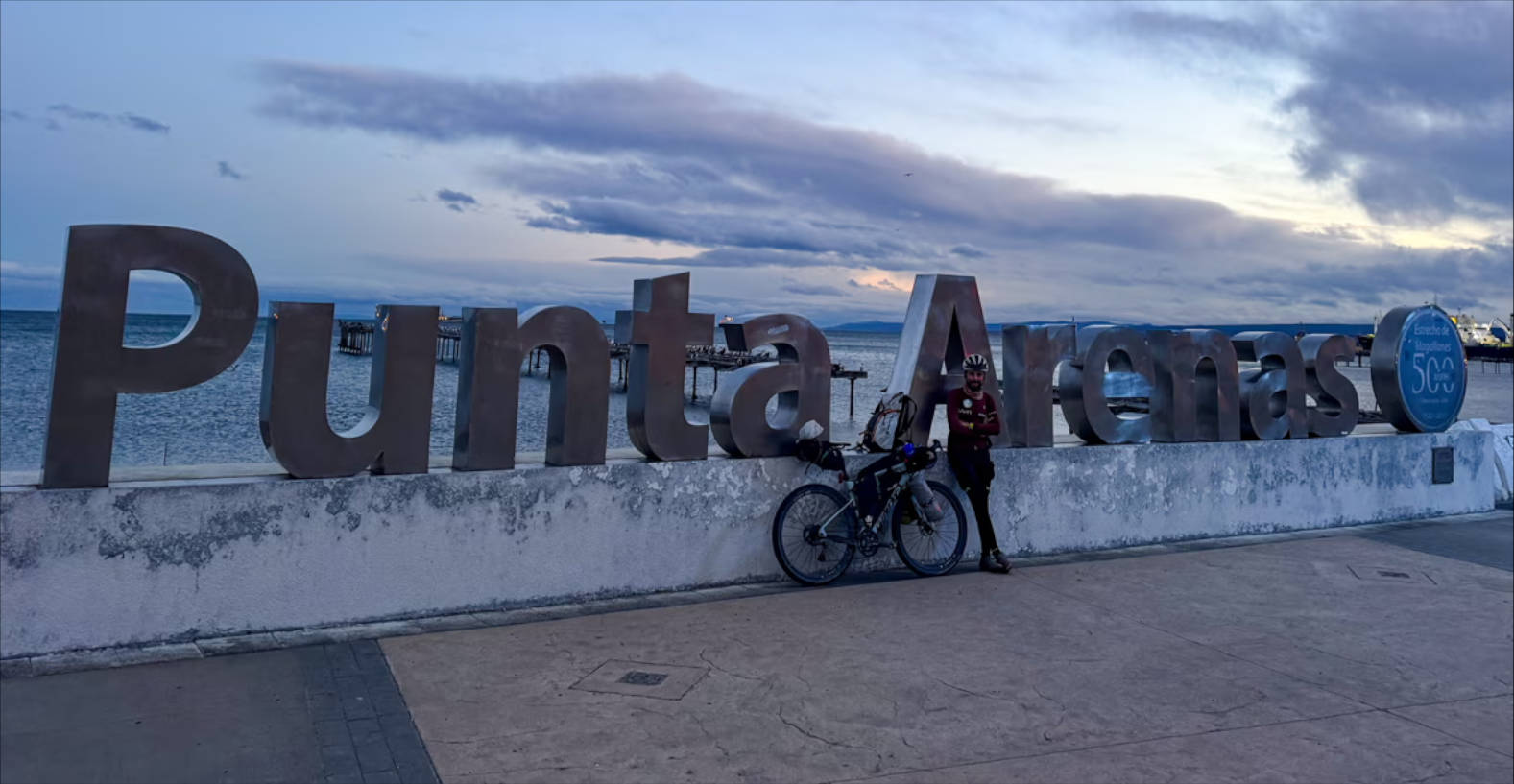 Omar Di Felice en Punta Arenas. Imagen: Omar Di Felice