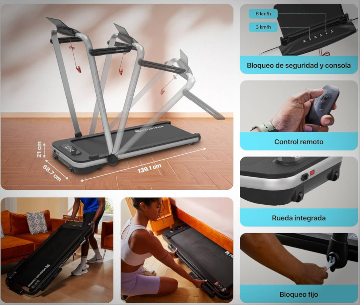Mobvoi home treadmill SE. Imagen: Mobvoi