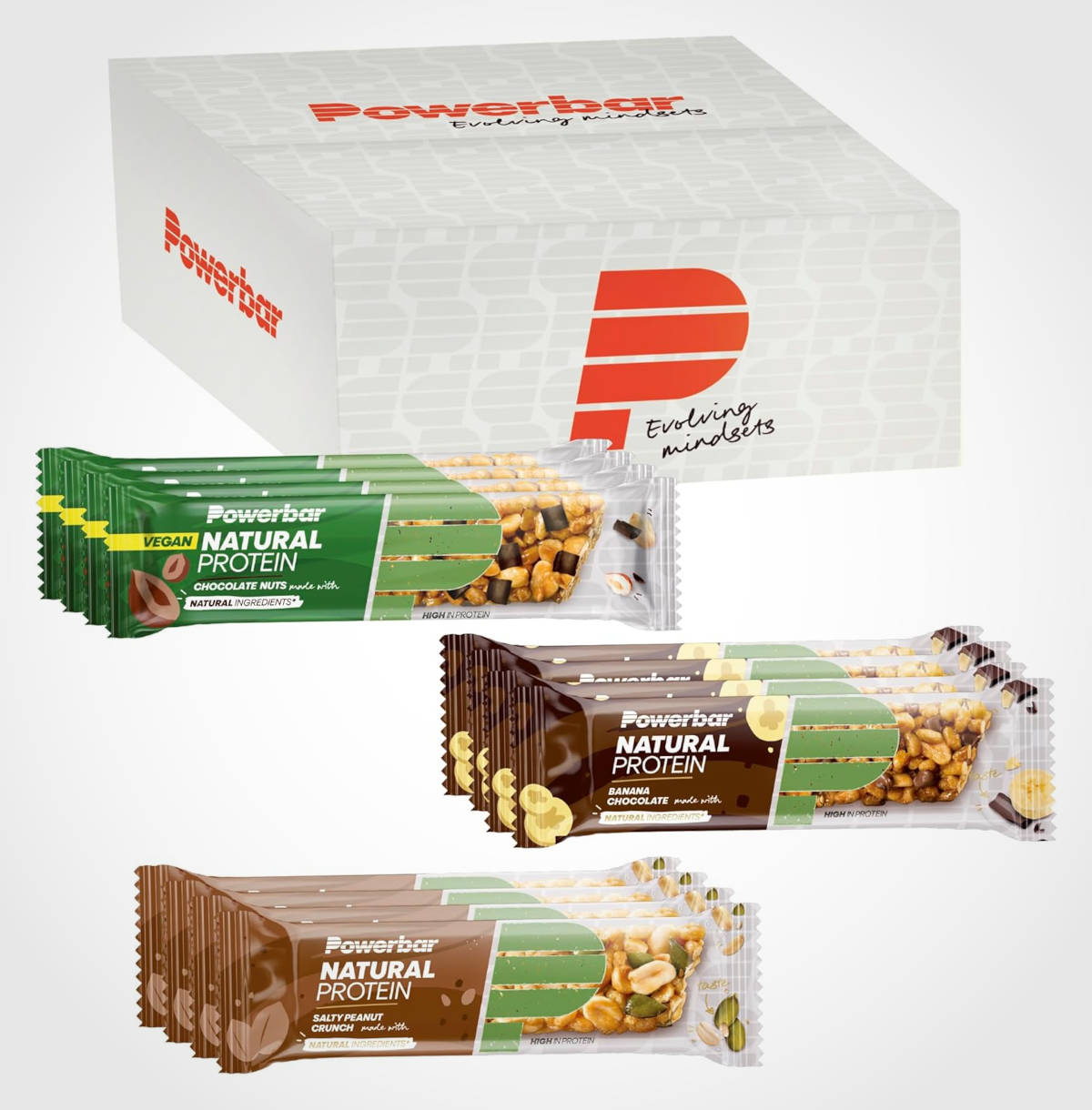 PowerBar Natural Protein Multiflavour Box. Imagen: PowerBar