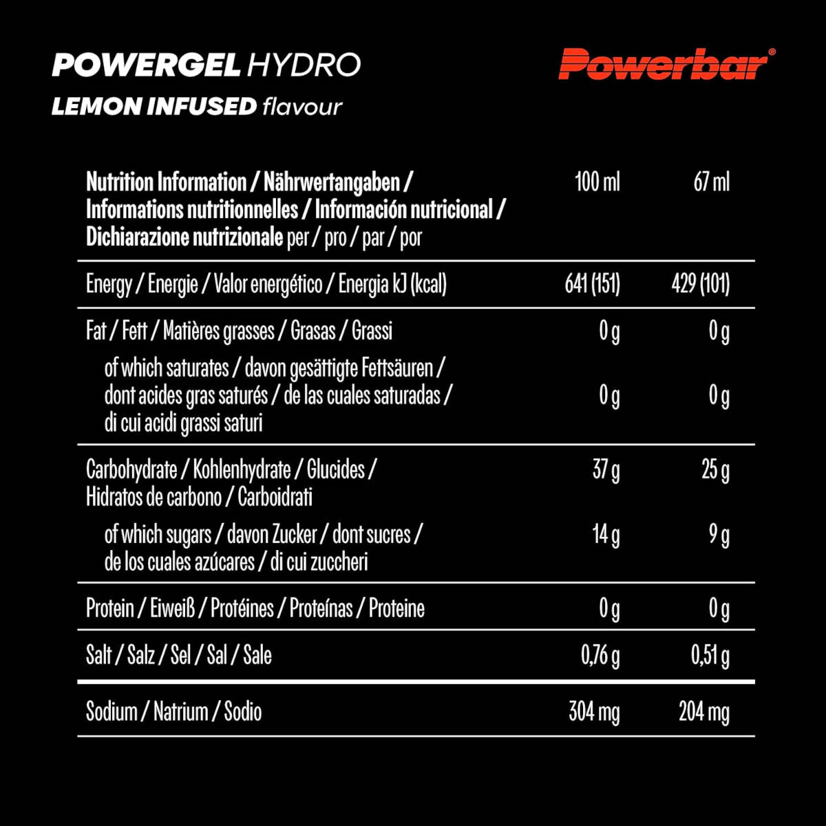 Powergel Hydro Lemon Infused. Imagen: PowerBar