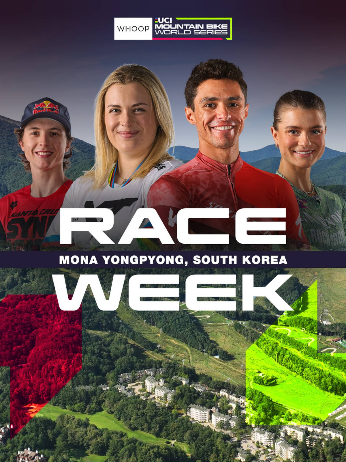 Copa del Mundo de XCO en Mona YongPyong. Imagen: WHOOP UCI Mountain Bike World Series