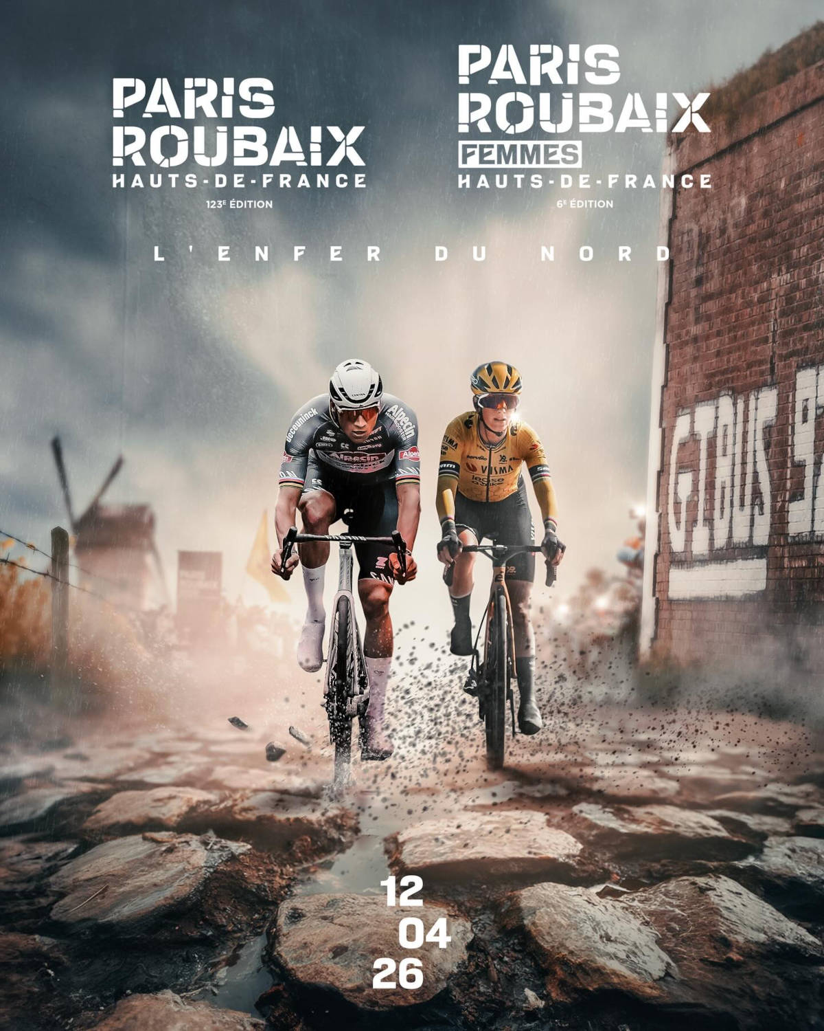 Cartel de la prueba. Imagen: París-Roubaix
