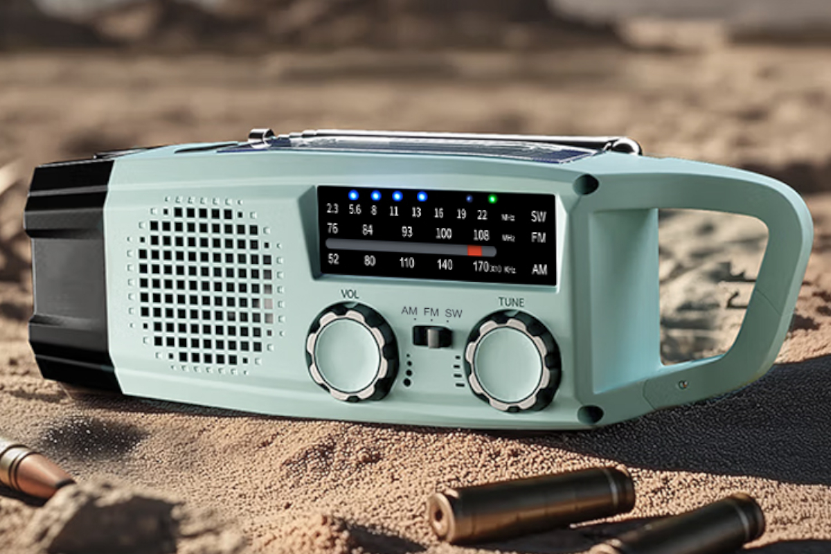 Radio de emergencia portátil. Imagen: Gemmac