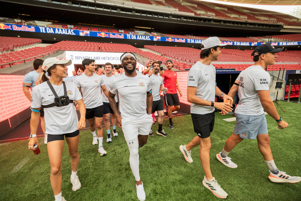 Deportistas en el Riyadh Air Metropolitano. Imagen: Red Bull