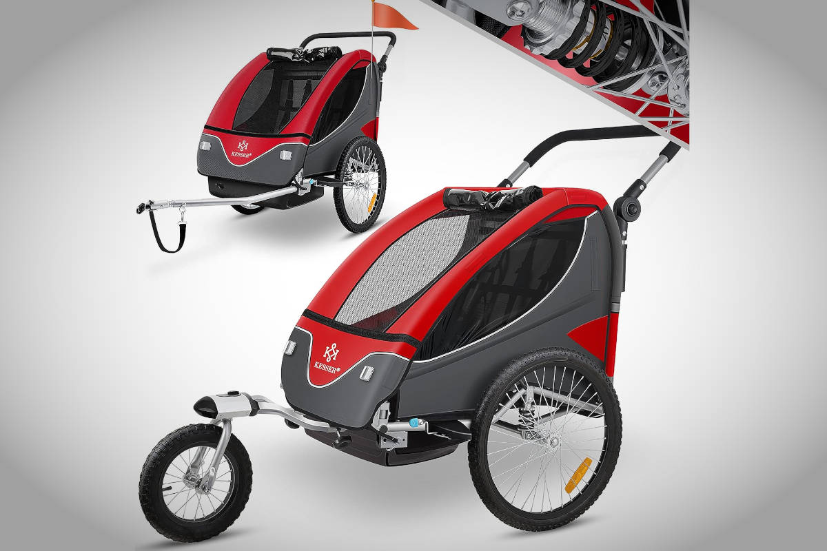 Remolque para bicicletas KESSER. Imagen: KESSER