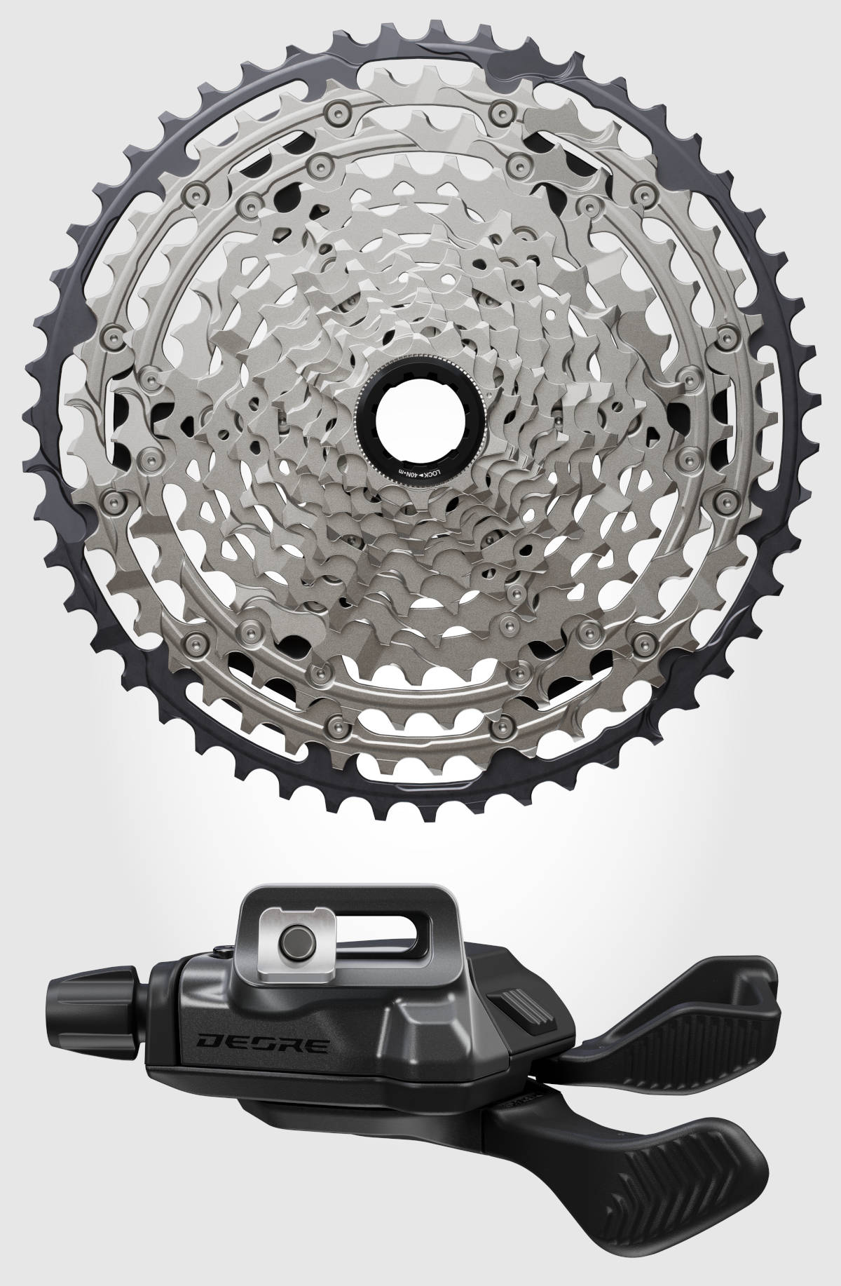 Cassette Shimano Deore CS-M7200 y mando Shimano Deore SL-M6200. Imagen: Shimano