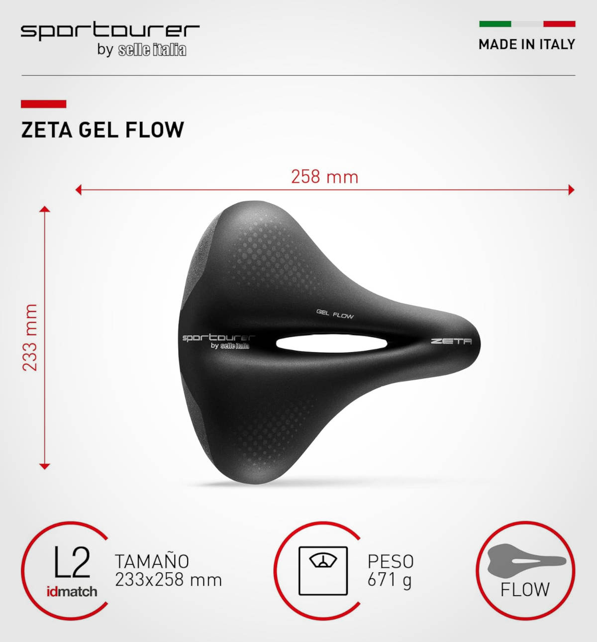 Sportourer ZETA Comfort Gel Flow. Imagen: Sportourer